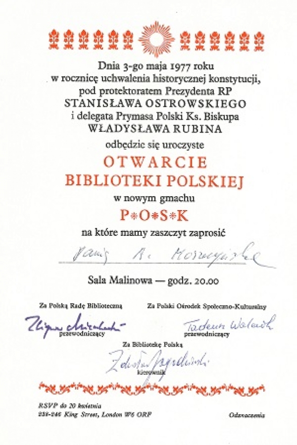 otwarcie biblioteki polskiej